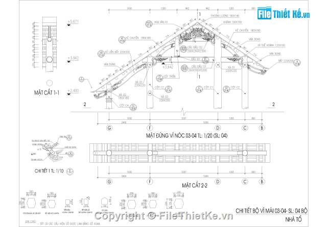 Bản vẽ nhà Tổ chùa,Bản vẽ nhà Mẫu chùa,Nhà Tổ chùa - Kiến trúc và kết cấu Full,Nhà Mẫu chùa - Kiến trúc và kết cấu Full