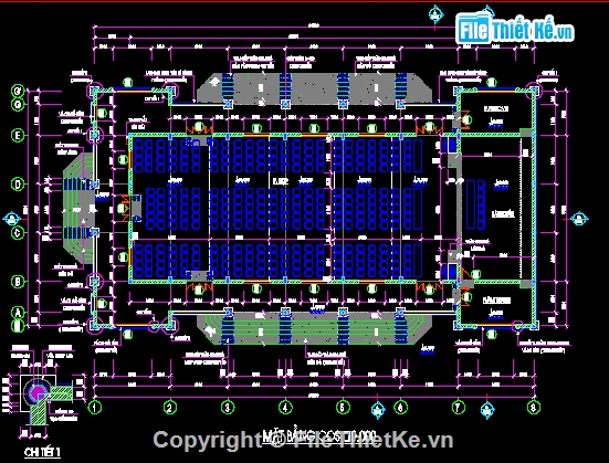 bản vẽ nhà văn hóa thôn,bản vẽ nhà văn hóa xã 15.9x29.7m,mẫu nhà văn hóa xã,bản vẽ kiến trúc kết cấu nhà văn hóa