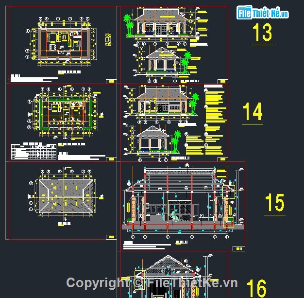 nhà vườn,bản vẽ nhà 1 tầng,bản vẽ nhà vườn 1 tầng,bản vẽ nhà vườn