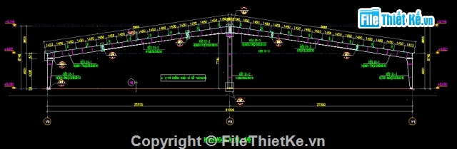 Bản vẽ xưởng may,Bản vẽ nhà xưởng 51x120m,bản vẽ cad nhà xưởng,xưởng may 51x120m