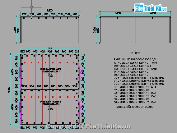 Bản vẽ thiết kế nhà xưởng,thiết bị lạnh,Thiết kế bố trí hệ thống thiết bị lạnh