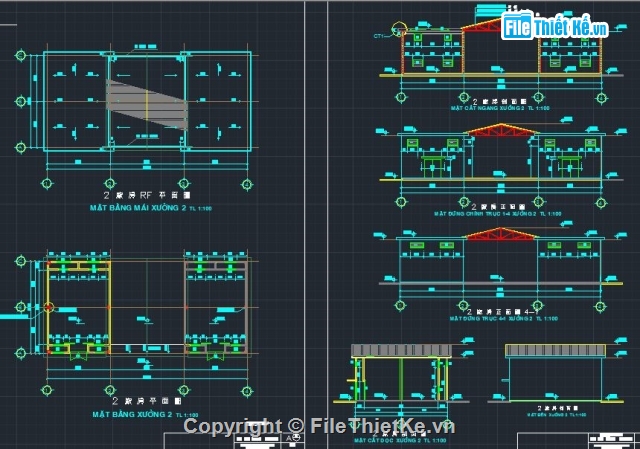 nhà xưởng công nghiệp,xưởng công nghiệp,Bản vẽ nhà công nghiệp 2 tầng,nhà xưởng,Mẫu nhà xưởng công nghiệp 26x48m