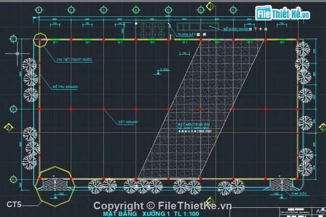 nhà xưởng công nghiệp,xưởng công nghiệp,Bản vẽ nhà công nghiệp 2 tầng,nhà xưởng,Mẫu nhà xưởng công nghiệp 26x48m