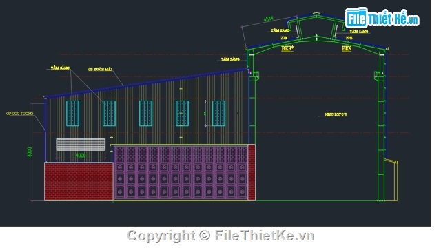 bản vẽ nhà xưởng,nhà xưởng kết cấu thép,khu văn phòng nhà xưởng,bản vẽ kết cấu thép,thiết kế nhà xưởng 3 tầng,nhà xưởng công nghiệp 19.15x43.3m