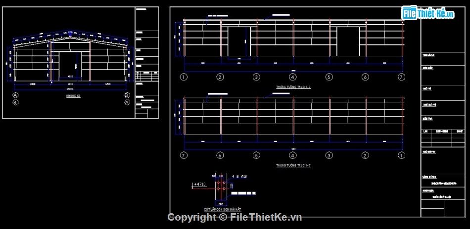 nhà xưởng,bản vẽ nhà xưởng,kết cấu nhà thép,nhà xưởng file cad,autocad nhà xưởng