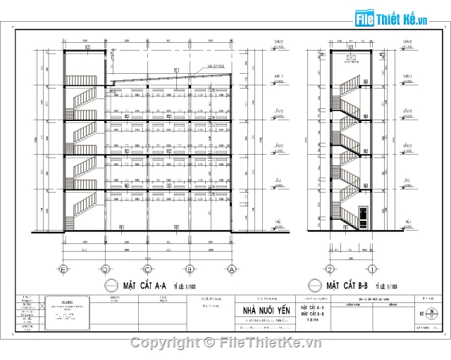 Bản vẽ nhà yến 5 tầng 4x16m FULL + có khung tên chuẩn (kiến trúc+ ...