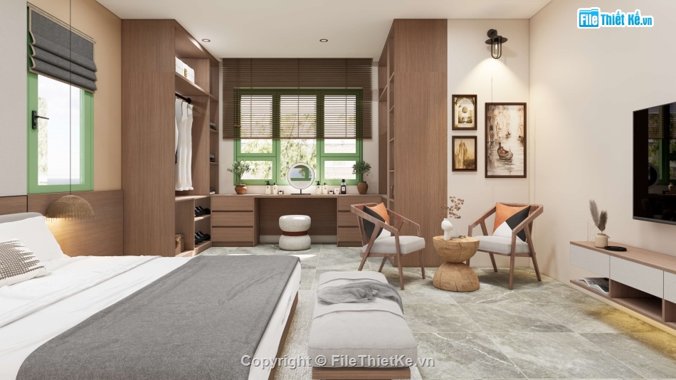nội thất phòng ngủ,nội thất Master,Bản vẽ nội thất,giường ngủ,ghế và bàn,bản vẽ nội thất tủ áo