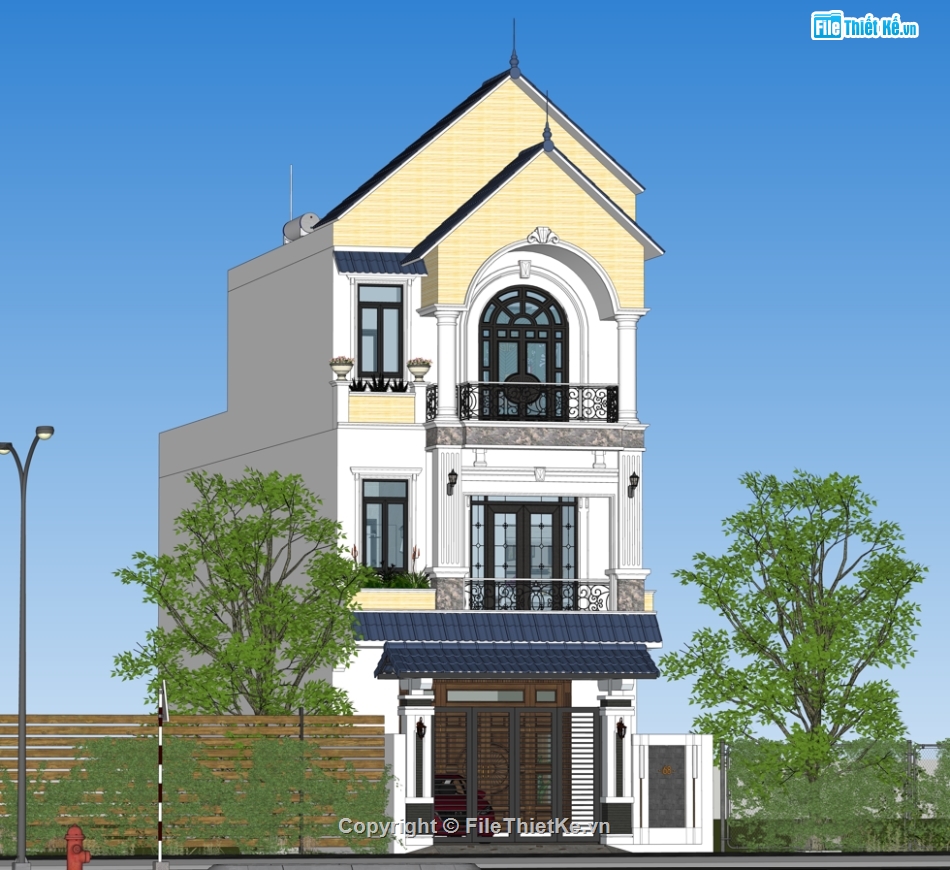 Nhà phố 3 tầng,Nhà phố 3 tầng đẹp,Nhà phố đẹp,Nhà 3 tầng có giếng trời,Nhà phố 3 tầng 6x20
