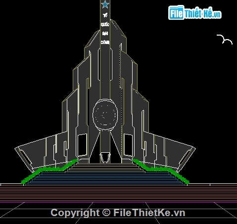 đài tưởng niệm,bản vẽ đài tưởng niệm,thiết kế đài tưởng niệm