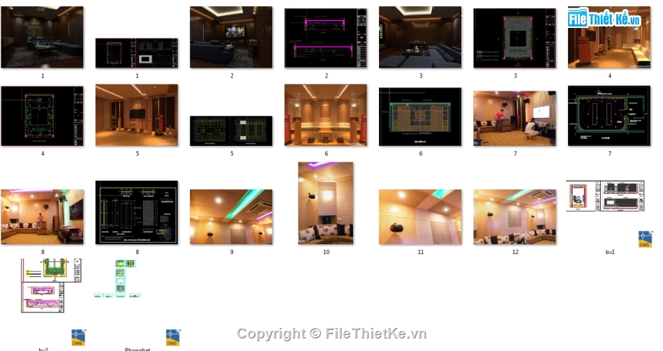 phòng karaoke,bản vẽ phòng karaoke,file cad phòng karaoke