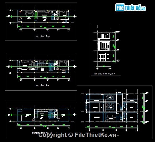 nhà phố 3 tầng,bản vẽ 3 tầng,nhà 3 tầng,phối cảnh nhà