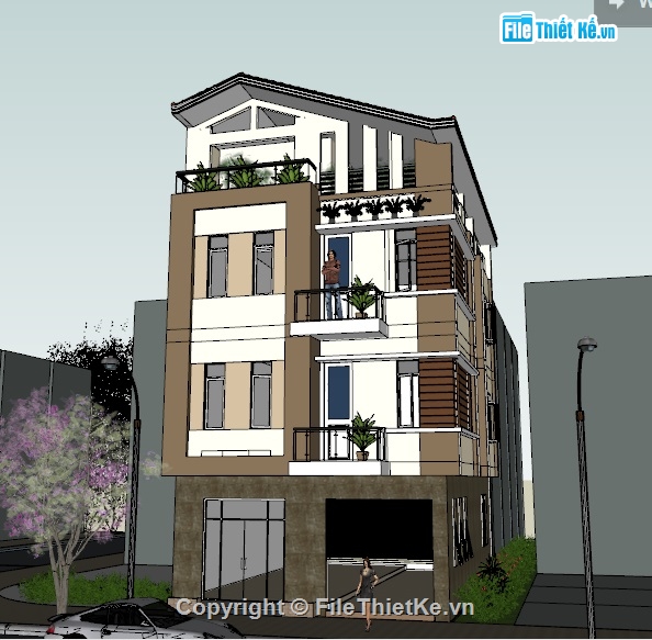 Bản vẽ phương án thiết kế nhà phố 4 tầng,bản vẽ nhà phố 4 tầng Kt7.5xx11.4m,Bản vẽ thiết kế nhà phố 4 tầng