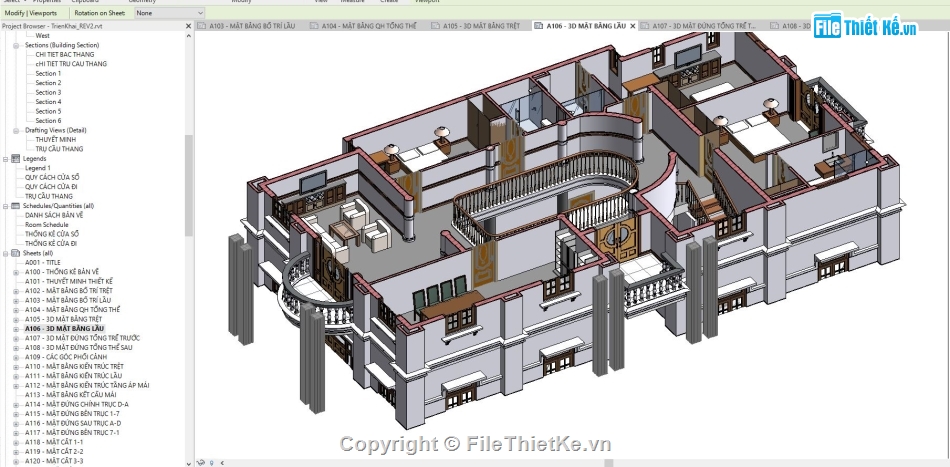 mẫu biệt thự 2 tầng revit,thiết kế biệt thự 2 tầng revit,bản vẽ biệt thự 2 tầng revit,biệt thự 2 tầng revit