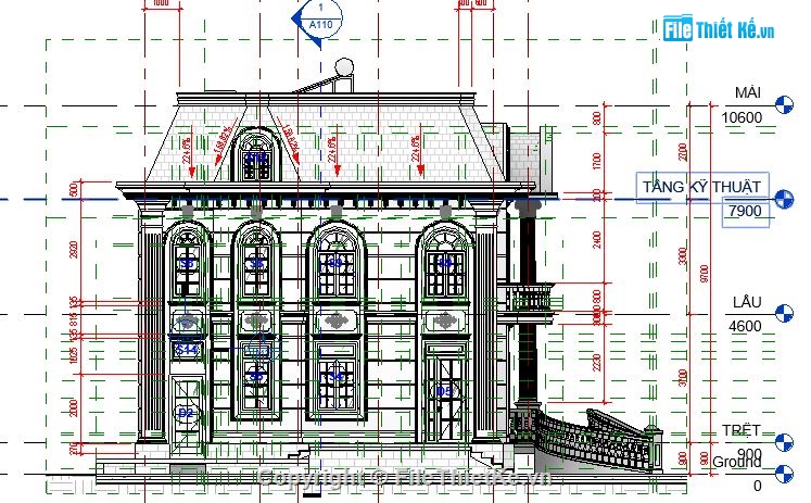 file revit biệt thự 2 tầng,file revit biệt thự,revit biệt thự 2 tầng,bản vẽ revit biệt thự 2 tầng