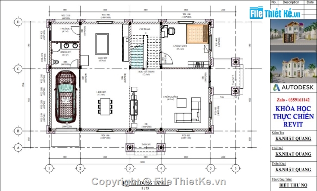 bản vẽ biệt thự revit,Biệt thự 2 tầng revit,File revit biệt thự,Biệt thự revit,REVIT Biệt thự 2 tầng 12x18m