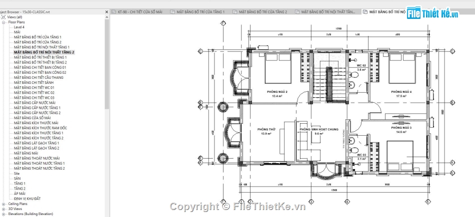 bản vẽ revit biệt thự 2 tầng,file revit biệt thự 2 tầng tân cổ điển,file revit biệt thự 2 tầng,bản vẽ revit biệt thự