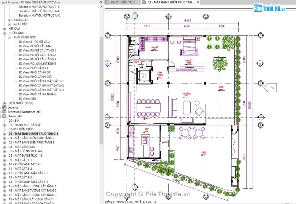 Bản vẽ revit biệt thự 3 tầng,Revit biệt thự 3 tầng,File revit biệt thự 3 tầng,biệt thự 3 tầng revit,Bản vẽ revit biệt thự