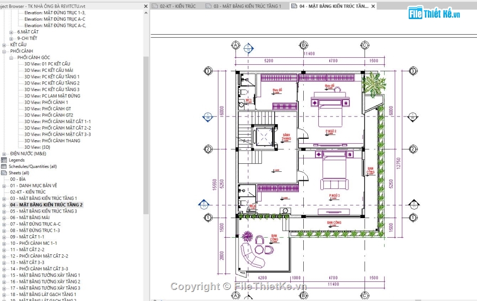 Bản vẽ revit biệt thự 3 tầng,Revit biệt thự 3 tầng,File revit biệt thự 3 tầng,biệt thự 3 tầng revit,Bản vẽ revit biệt thự