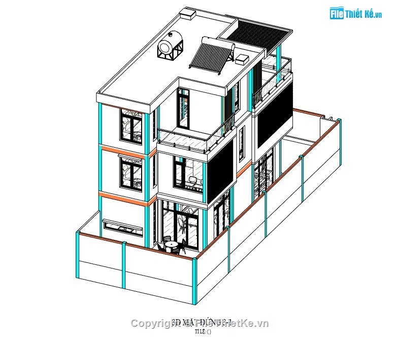 bản vẽ revit biệt thự,file revit biệt thự,revit biệt thự 3 tầng,bản vẽ revit biệt thự 3 tầng