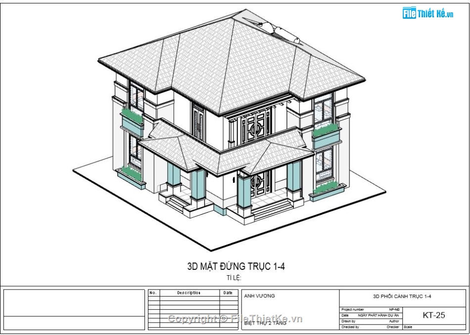 revit biệt thự 2 tầng,file revit biệt thự,mẫu biệt thự 2 tầng revit,bản vẽ biệt thự 2 tầng revit,biệt thự 2 tầng revit,bản vẽ revit biệt thự mái nhật