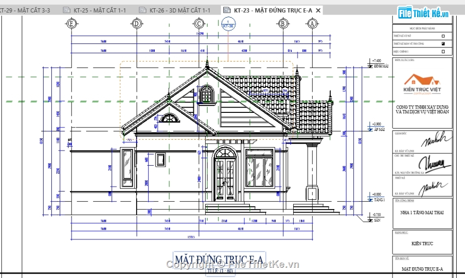 Revit biệt thự mái thái,file revit biệt thự mái thái,Bản vẽ revit biệt thự mái thái,biệt thự mái thái 14.84x15.8m,bản vẽ revit biệt thự 1 tầng
