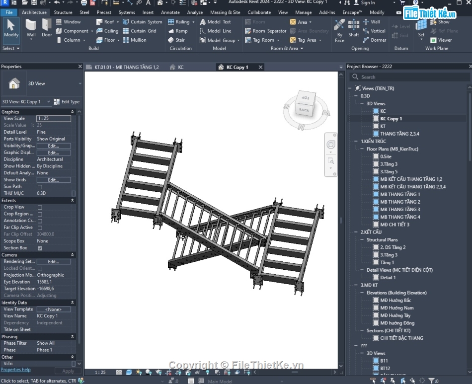 Bản vẽ,cầu thang,cầu thang thép,kết cấu,revit,cầu thang thoát hiểm