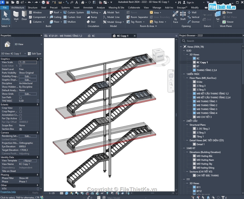 Bản vẽ,cầu thang,cầu thang thép,kết cấu,revit,cầu thang thoát hiểm