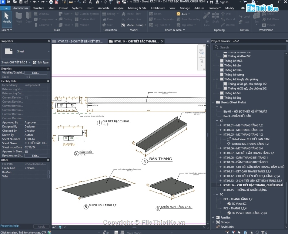 Bản vẽ,cầu thang,cầu thang thép,kết cấu,revit,cầu thang thoát hiểm