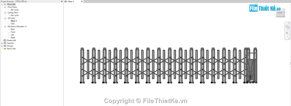 mẫu cổng xếp tự động,mẫu revit cổng xếp,File revit cổng xếp,File revit cổng xếp tự động