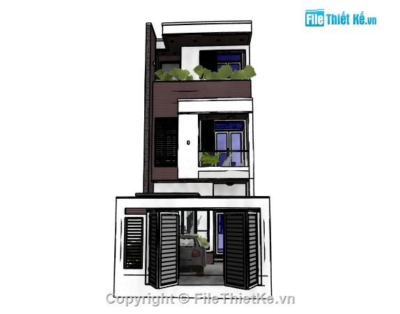 revit nhà văn phòng,revit văn phòng 3 tầng,File revit nhà phố 3 tầng,Nhà phố 3 tầng 5x25m,bản vẽ nhà phố 3 tầng revit