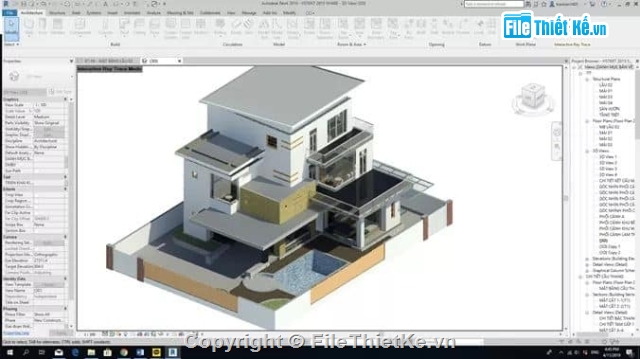 revit biệt thự 3 tầng,revit kiến trúc 3 tầng,revit biệt thự,file revit biệt thự