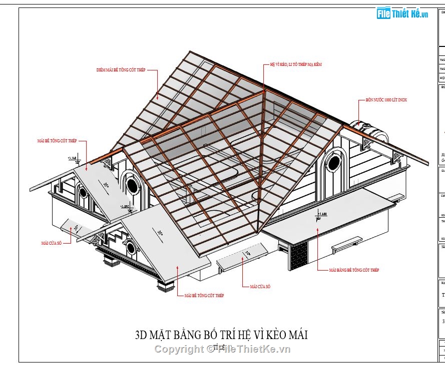 Bản vẽ revit Biệt thự 1 tầng,File revit Biệt thự 1 tầng,Bản vẽ revit mái thái 1 tầng,Reivit biệt thự 1 tầng,File revit biệt thự 8.5x10.8m