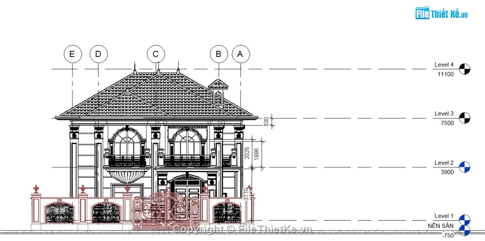 file revit biệt thự 2 tầng,bản vẽ revit biệt thự 2 tầng,revit biệt thự 2 tầng,Revit biệt thự 2 tầng 8.8x15.6m,mẫu revit biệt thự 2 tầng