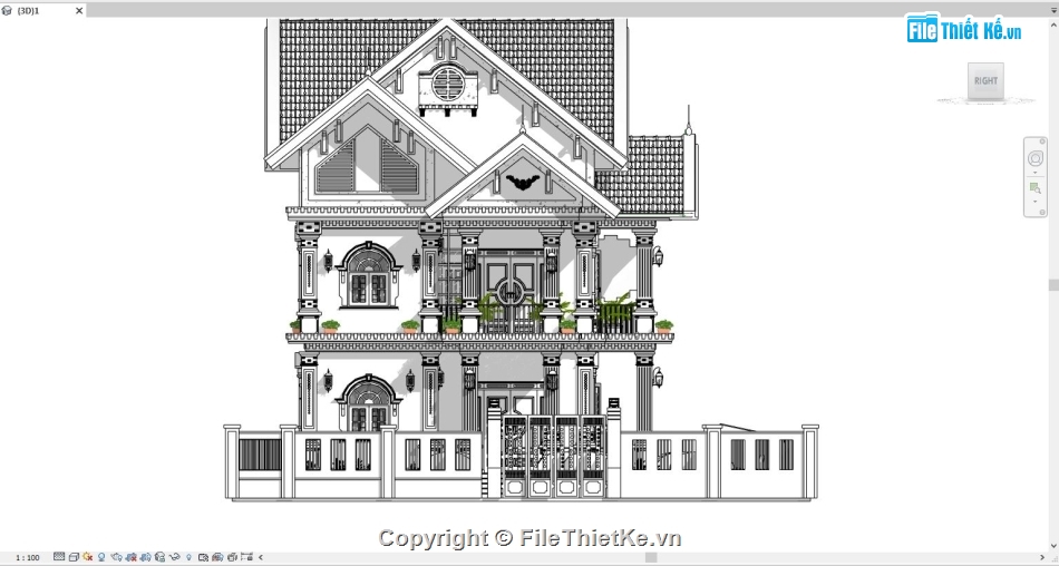 revit biệt thự 2 tầng,bản vẽ revit biệt thự,mẫu revit biệt thự 2 tầng,Thiết kế revit biệt thự 2 tầng,Revit biệt thự 2 tầng 8.3x12.2m