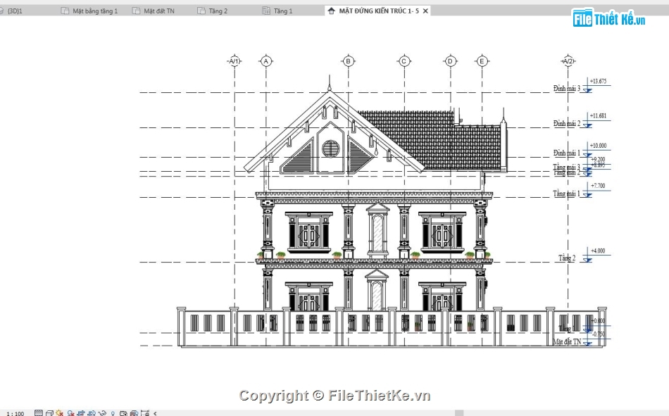 revit biệt thự 2 tầng,bản vẽ revit biệt thự,mẫu revit biệt thự 2 tầng,Thiết kế revit biệt thự 2 tầng,Revit biệt thự 2 tầng 8.3x12.2m