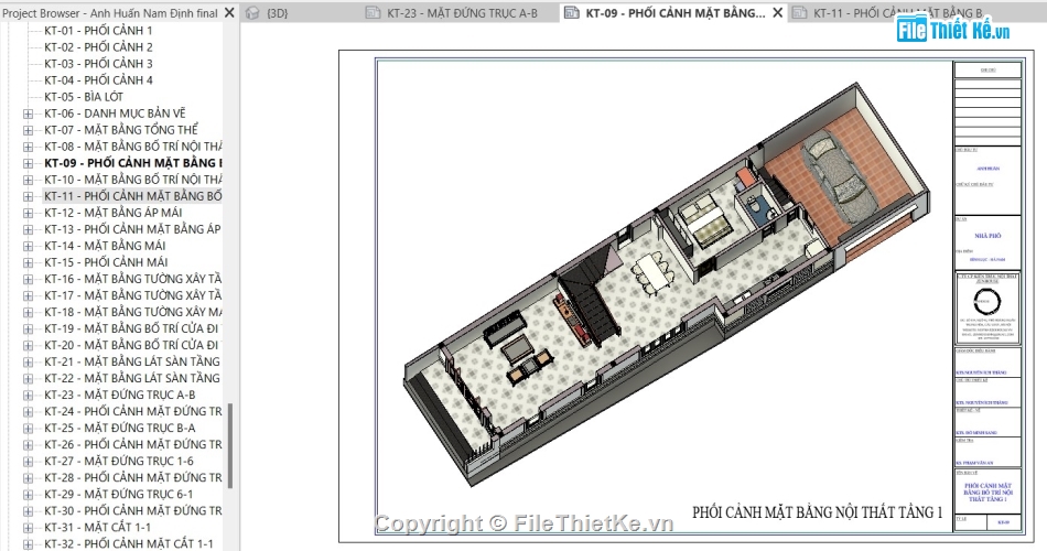 bản vẽ revit 2 tầng mái thái,hồ sơ biệt thự 2 tầng mái thái,Biệt thự 2 tầng mái Thái,Revit biệt thự 2 tầng mái Thái,File revit biệt thự 2 tầng 6x20m