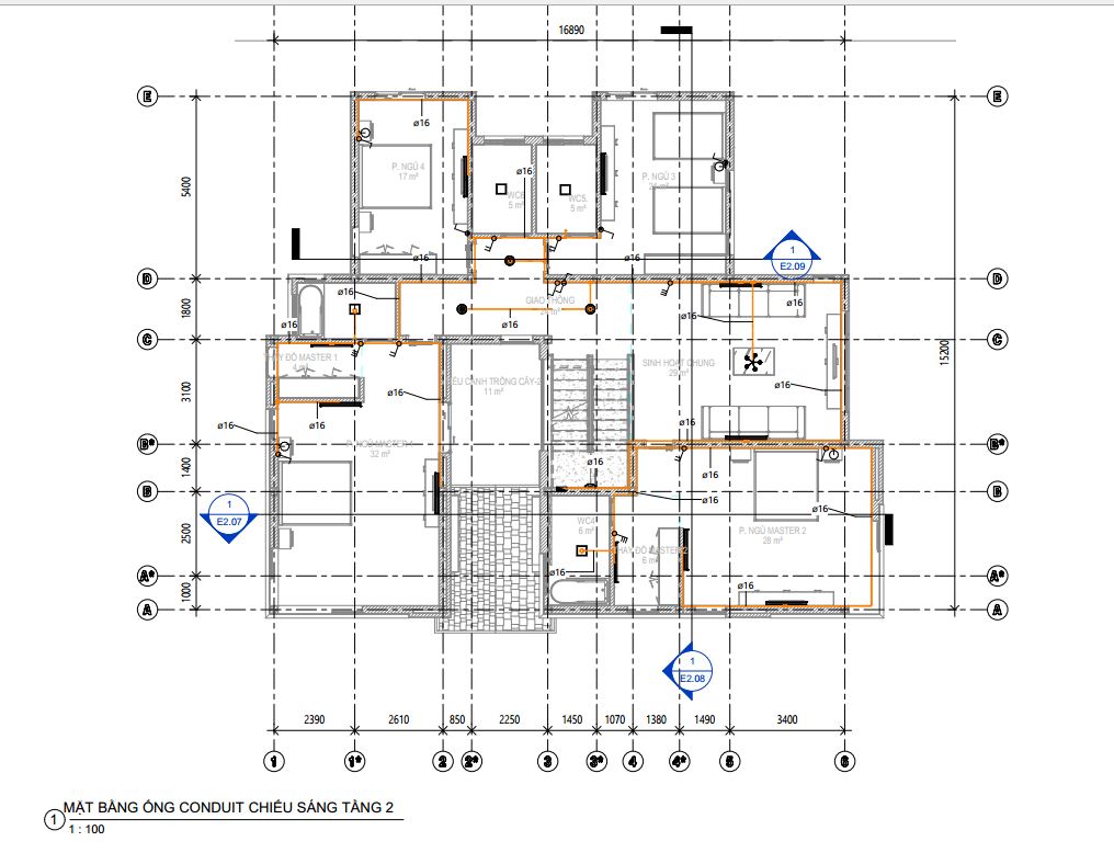 biệt thự 3 tầng,kiến trúc biệt thự,revit biệt thự