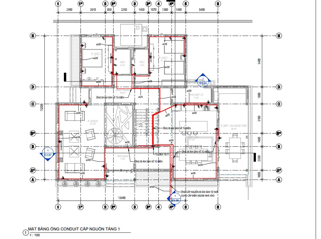 biệt thự 3 tầng,kiến trúc biệt thự,revit biệt thự