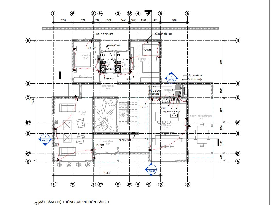 biệt thự 3 tầng,kiến trúc biệt thự,revit biệt thự