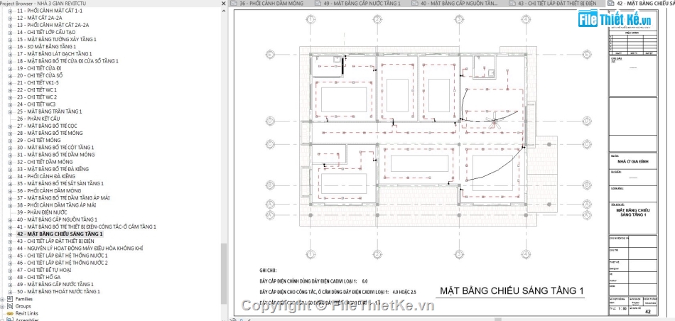 Revit nhà 3 gian,file revit nhà cấp 4,bản vẽ revit nhà cấp 4,File revit nhà 1 tầng,revit nhà cấp 4,File revit nhà 3 gian