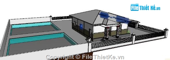 nhà cấp 4,nhà cấp 4 mái thái,revit nhà cấp 4,nhà cấp 4 file revit