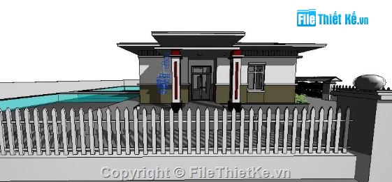 nhà cấp 4,nhà cấp 4 mái thái,revit nhà cấp 4,nhà cấp 4 file revit
