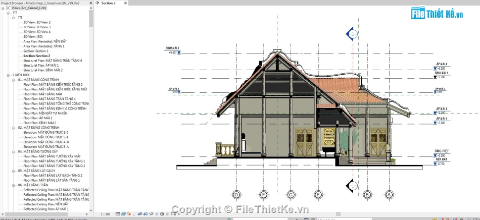 File revit Nhà đón tiếp,Revit Nhà đón tiếp di tích lịch sử,Mẫu revit nhà đón tiếp,Bản vẽ revit khu nhà đón tiếp,Revit nhà đón tiếp 14x22.4m