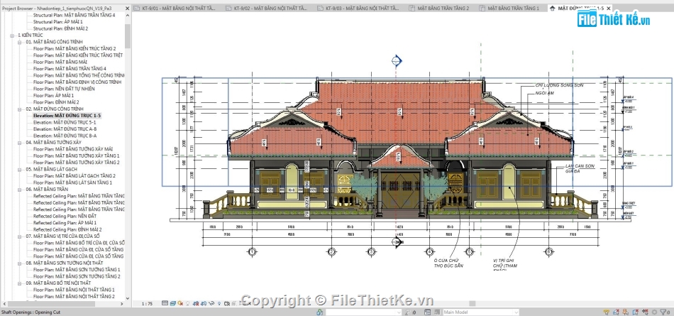 File revit Nhà đón tiếp,Revit Nhà đón tiếp di tích lịch sử,Mẫu revit nhà đón tiếp,Bản vẽ revit khu nhà đón tiếp,Revit nhà đón tiếp 14x22.4m