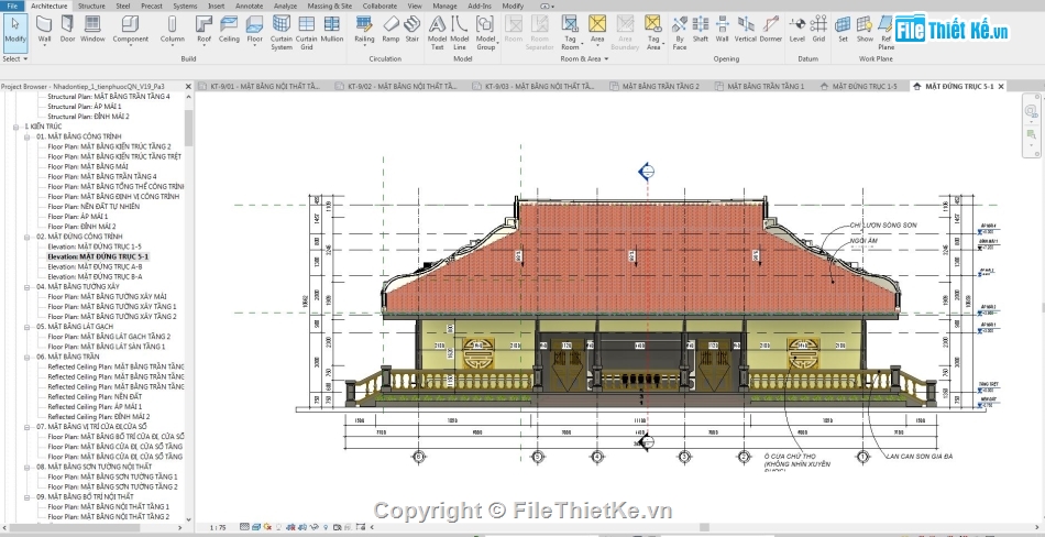 File revit Nhà đón tiếp,Revit Nhà đón tiếp di tích lịch sử,Mẫu revit nhà đón tiếp,Bản vẽ revit khu nhà đón tiếp,Revit nhà đón tiếp 14x22.4m