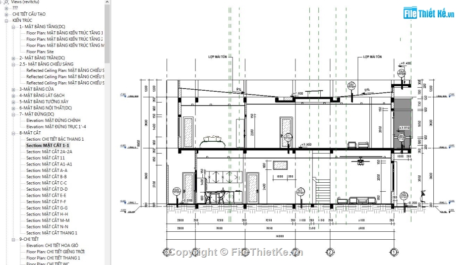 Bản vẽ Revit nhà phố 2 tầng,Revit nhà phố 2 tầng,File revit nhà phố 2 tầng,nhà phố 2 tầng revit,Bản vẽ revit nhà phố,Nhà phố 2 tầng 5x23m