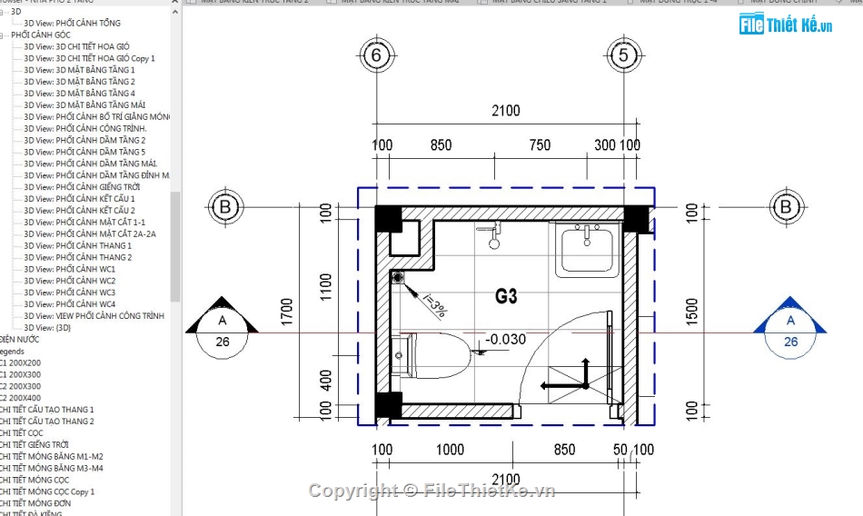 Bản vẽ Revit nhà phố 2 tầng,Revit nhà phố 2 tầng,File revit nhà phố 2 tầng,nhà phố 2 tầng revit,Bản vẽ revit nhà phố,Nhà phố 2 tầng 5x23m