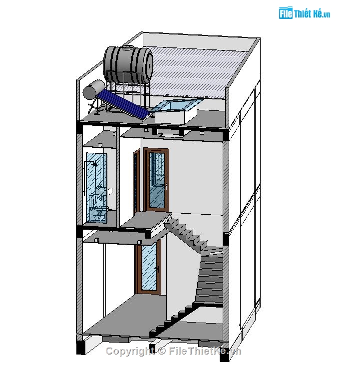 bản vẽ revit nhà 2 tầng,bản vẽ nhà phố 2 tầng revit,Revit nhà 2 tầng,nhà phố 2 tầng revit