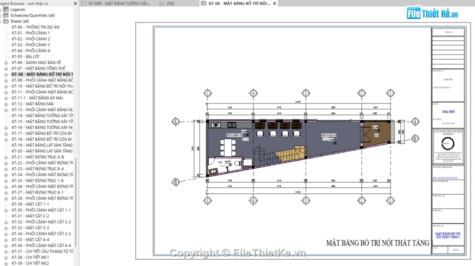 Bản vẽ nhà phố,Kiến trúc nhà phố,file revit nhà phố 2 tầng free,revit nhà phố 2 tầng