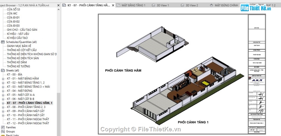 revit nhà phố 3 tầng,bản vẽ revit nhà phố,file revit nhà phố,Mẫu revit nhà phố,Hồ sơ revit nhà phố